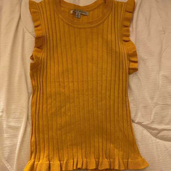 Yellow Ruffled Tank - Picture 2 of 3